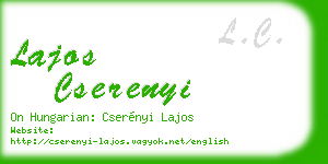 lajos cserenyi business card